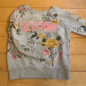 Gray floral 3T Old Navy sweatshirt